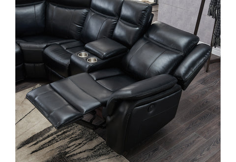 Chelsea Black SECTIONAL WITH LED