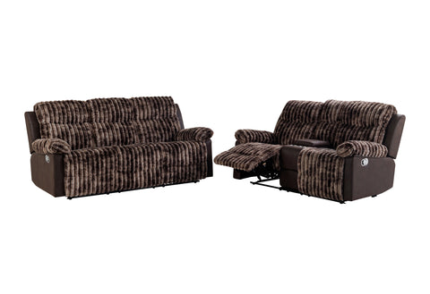 Dakota Brown RECLINING SOFA/CONSOLE RECLINING LOVESEAT