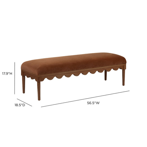 Sabine Provence 56.5" Performance Vegan Mohair Bench - image 5
