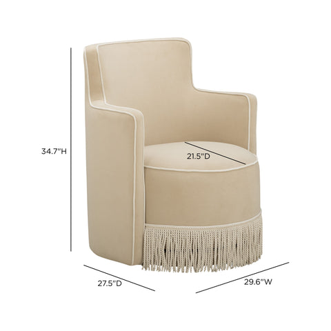 Leonie Ravenna Tasseled Velvet Swivel Accent Chair - image 8
