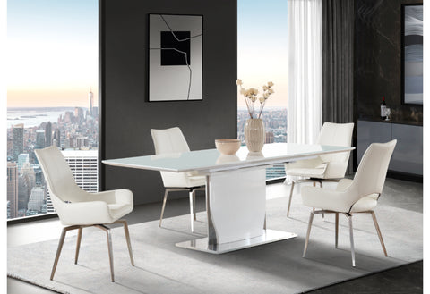 Leo White DINING TABLE + 4 DC