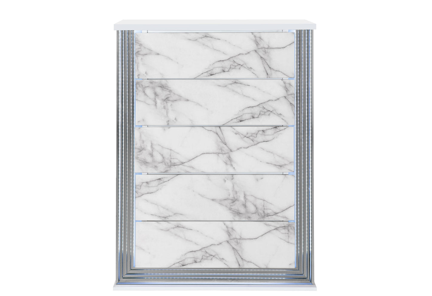 abigail white marble,ylime white marble fully slatted chest with led