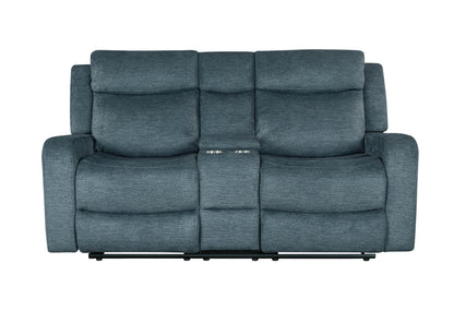 Dana Dark Grey CONSOLE RECLINING LOVESEAT