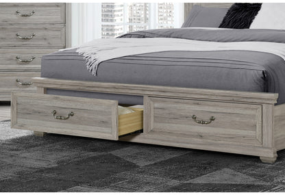 Alex Natural Storage,Tatum Natural Panel Bed KING BED STORAGE
