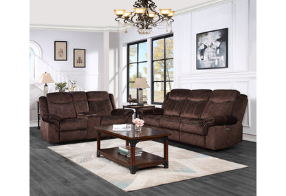 Austin Coffee POWER CONSOLE RECLINING LOVESEAT WITH POWER SWITCH