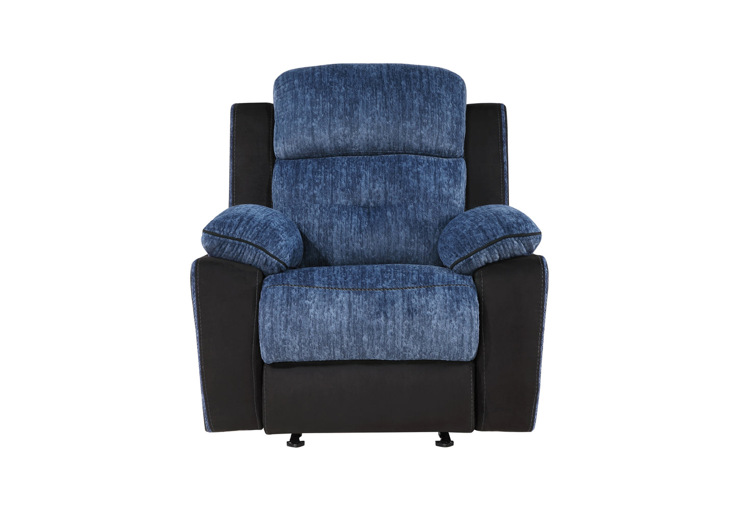 dean navy/black glider recliner