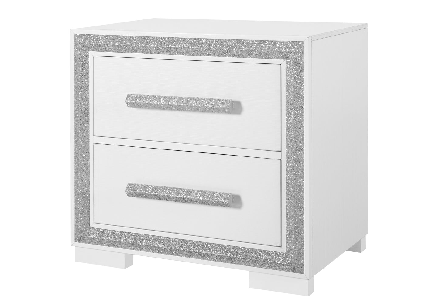 monaco silver nightstand