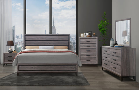 Audrey Grey KING BED GROUP