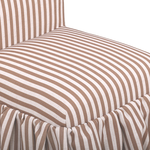 Colette Laurent Striped Performance Linen Skirted Dining Chair - image 6