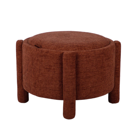 Amelie Capri Railroad Chenille Storage Stool With Reversible Tray Top - image 3