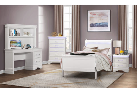 James White Youth TWIN BED WITH LED