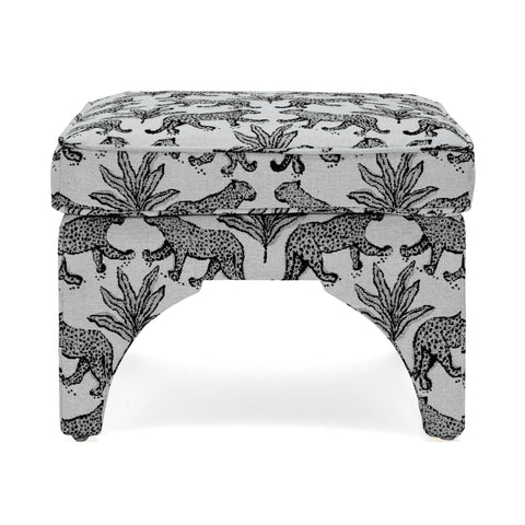 Elodie Savoy Leopard Performance Jacquard Ottoman - image 3