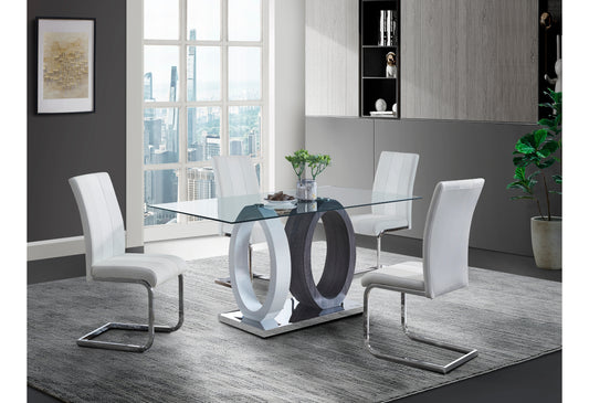 Oscar White DINING TABLE + 4 DC