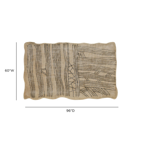 Amelie Devereux Natural Hand Tufted Wool Area Rug 5'X8' - image 6