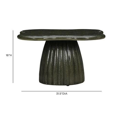 Beatrice Arden 32" Green Concrete Indoor/Outdoor Coffee Table - image 5
