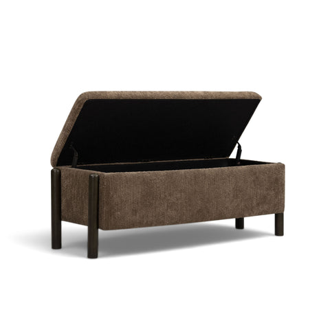 Alessia Arden 52" Nubby Fabric Storage Bench - image 4
