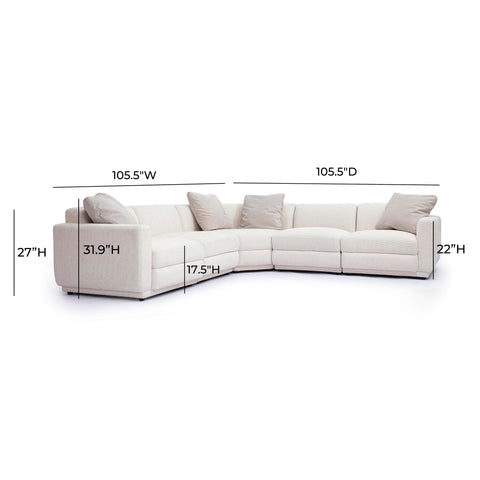Alessia Rivoli 5-Piece Modular L-Sectional - image 7