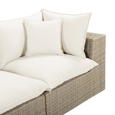 Ines Castaigne 4-Piece Performance Fabric &amp; Wicker Outdoor Sectional - image 5