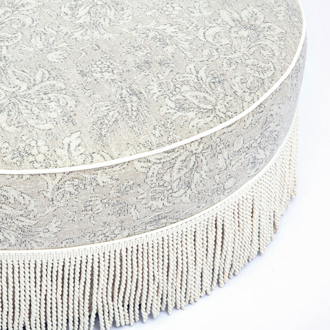 Margaux Valois Tasseled Round Ottoman - image 4