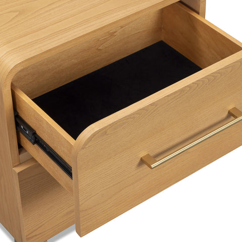 Estelle Navarre 22" Ash 2-Drawer Nightstand - image 3