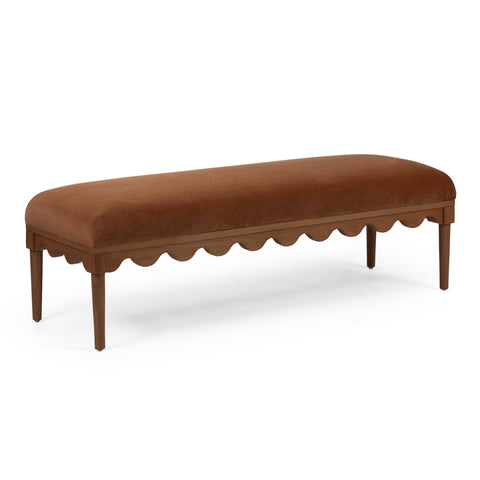 Sabine Provence 56.5" Performance Vegan Mohair Bench - image 1