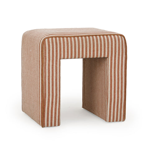 Giselle Castaigne Square Cotton Jute Ottoman - image 1