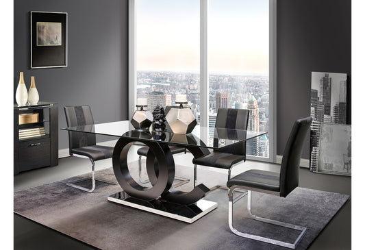 Linda Black DINING TABLE + 4 DC