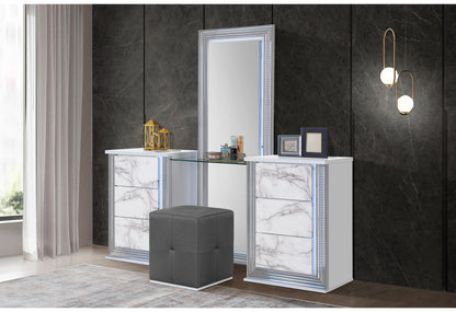 Abigail White Marble VANITY WITH LED