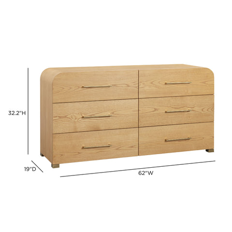 Estelle Navarre 62" Ash 6-Drawer Dresser - image 8
