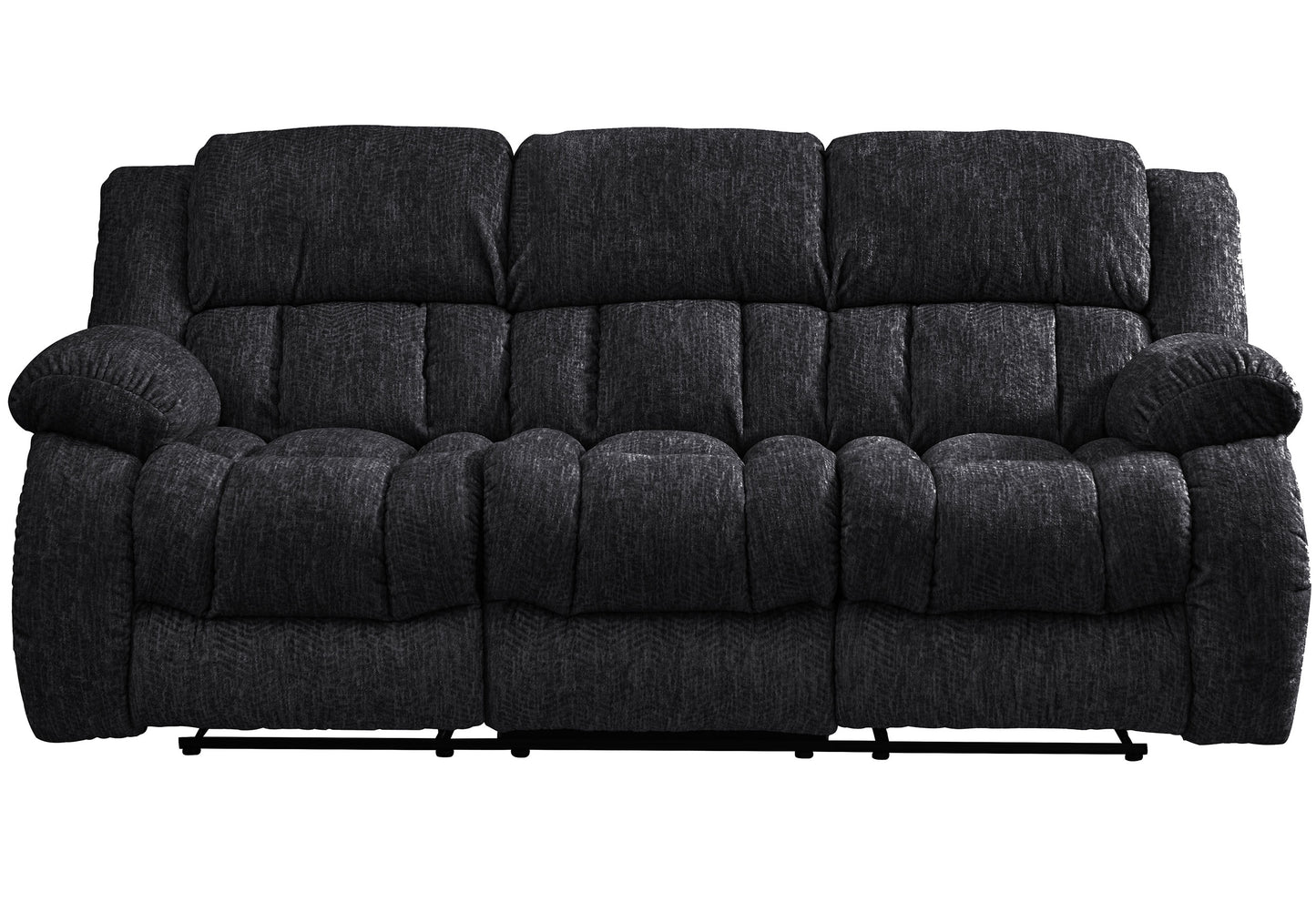 ashton ebony reclining sofa/console reclining loveseat