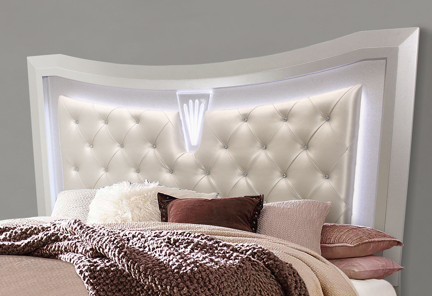 amelia queen bed with led