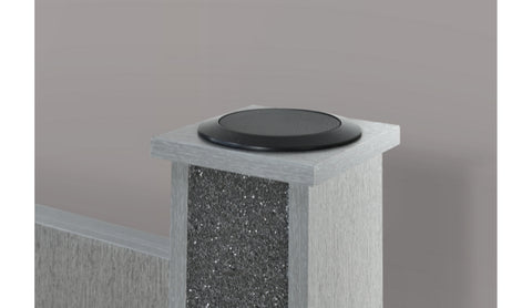 Anna Silver KING BED GROUP WITH LED AND SPEAKERS