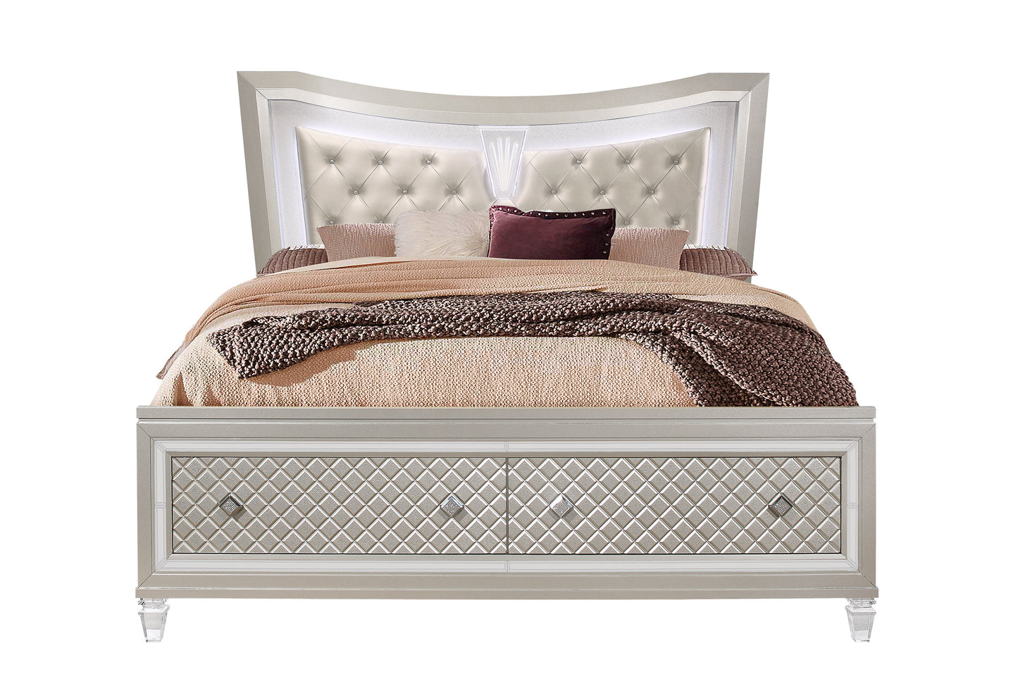 amelia king bed with led