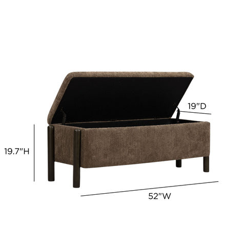 Alessia Arden 52" Nubby Fabric Storage Bench - image 9