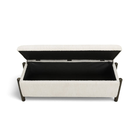 Alessia Arden 52" Nubby Fabric Storage Bench - image 6