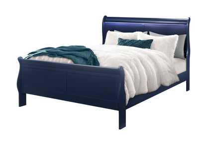 James Blue QUEEN BED WITH LED