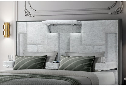 Amy Grey no wood trim QUEEN BED NO WOOD TRIM