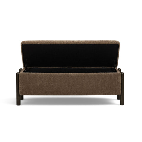 Alessia Arden 52" Nubby Fabric Storage Bench - image 7