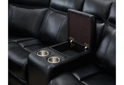 Chelsea Black SECTIONAL WITH LED