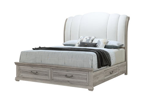 Alex Natural,Rowan/Tatum Natural Storage QUEEN BED GROUP STORAGE