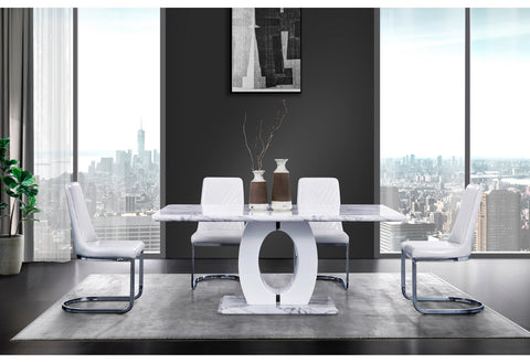 Jordyn White DINING TABLE + 4 DC