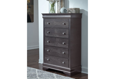 Amber Grey QUEEN BED GROUP WITH LED