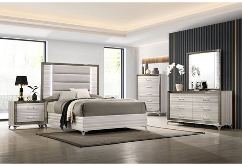 Aaron QUEEN BED WITH LED