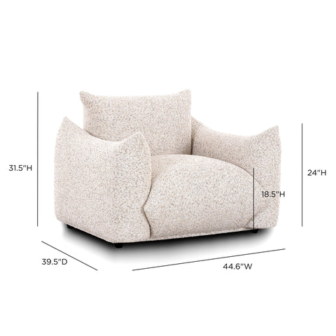 Lucienne Siena Nubby Fabric Armchair in Sand - image 7