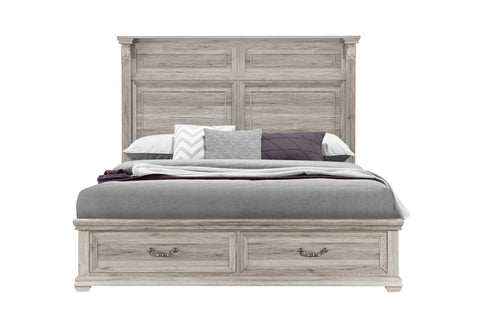 Alex Natural Storage,Tatum Natural Panel Bed KING BED STORAGE