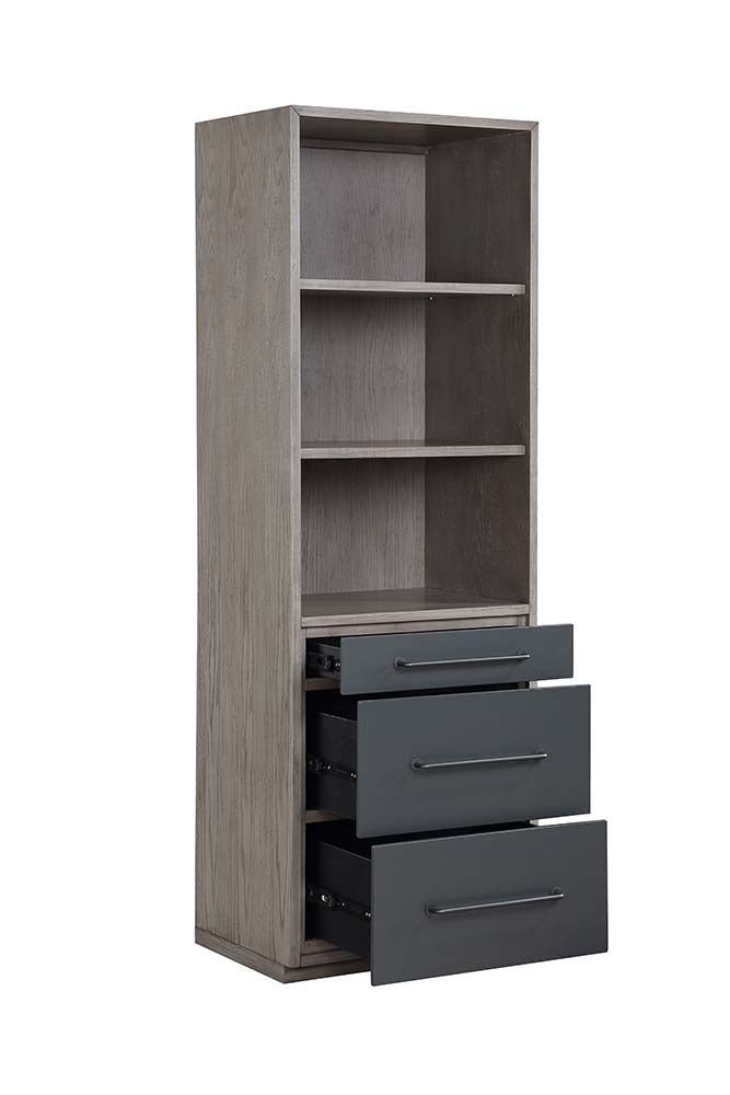 ranta bookcase, gray oak finish