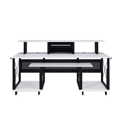 Zoma Music Desk, White & Black Finish