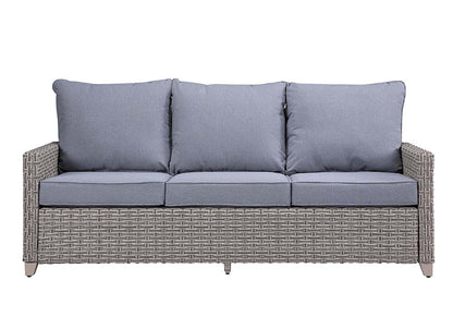 Zulgaz 4PC Pack Patio Sofa Set, Gray Fabric & Gray Finish