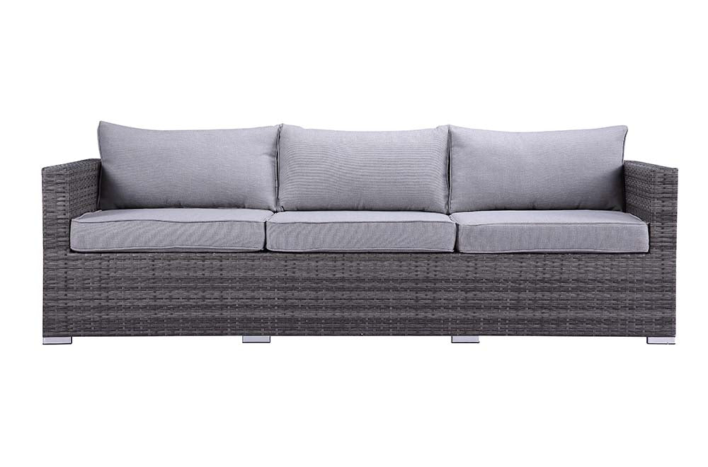 zumala 4pc pack patio sofa set, gray fabric & gray finish