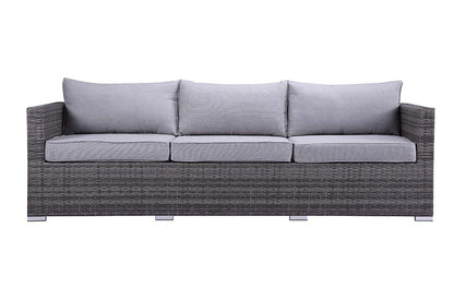 Zumala 4PC Pack Patio Sofa Set, Gray Fabric & Gray Finish